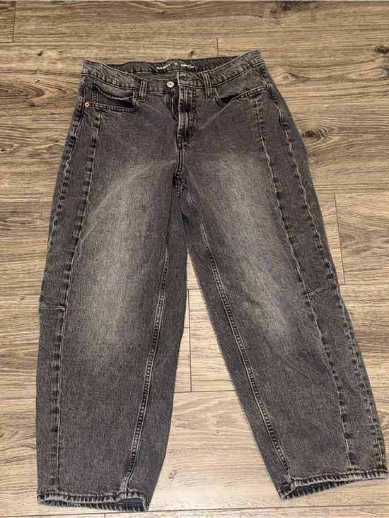 Old Navy Denim - Old Navy Black Washed Barrel Jeans